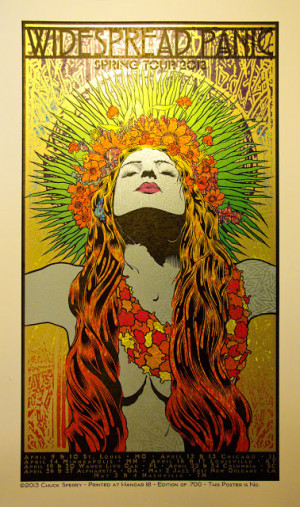 Chuck Sperry Widespread Panic Spring 2013 Tour Poster