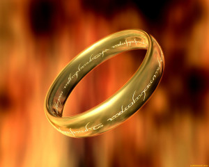 The One Ring showing inscription