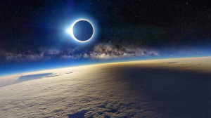 Total eclipse seen in the North Atlantic Ocean and central Africa