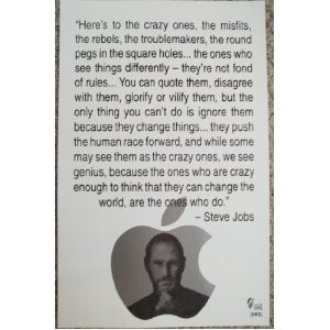 Steve Jobs Famous Quote Commemorative Poster