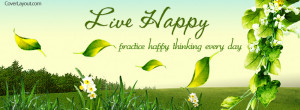 Practice Happy Thinking Every day Facebook Cover Layout