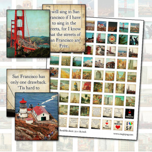 San Francisco Quotes and Photography Scrabble sheet .75 x .83 digital ...