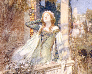 Romeo, Romeo! Wherefore art thou Romeo?' An illustration of Juliet ...