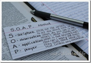 using the {S.O.A.P.} method for bible study {+ a cute ribbon bookmark ...