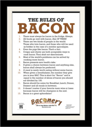 Poster - Rules of Bacon from $25.00