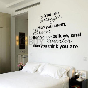 ... PVC English Quote Words Window Door Room Art Mural Wall Sticker Decal