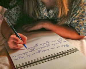 ... in Spanish by my 10th grader (also practicing her calligraphy