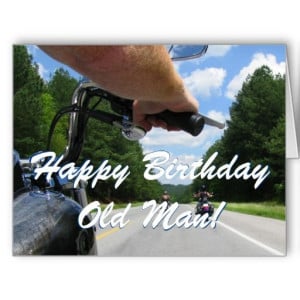 Biker Riding Motorcycle Ride Happy Birthday Cards What a cool birthday ...