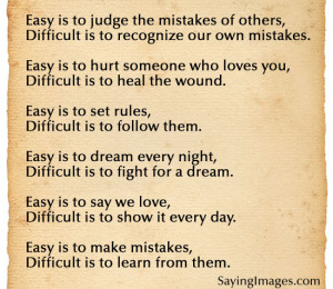 Easy Is To Judge The Mistakes Of Others: Quote About Easy Is To Judge ...