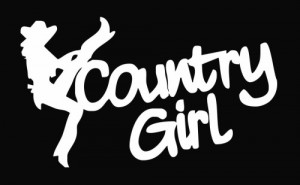 Country Girl Cowgirl Die Cut Vinyl Decal Sticker
