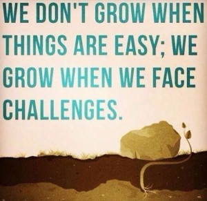 Facing challenges allows us to grow!