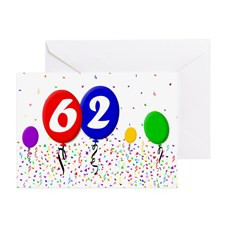62Nd Birthday Party Greeting Cards