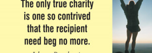 The only true charity…