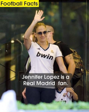 Jennifer Lopez is a Real Madrid fan
