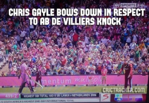 Chris Gayle appreciates AB De Villiers World Record : AB de Villiers ...