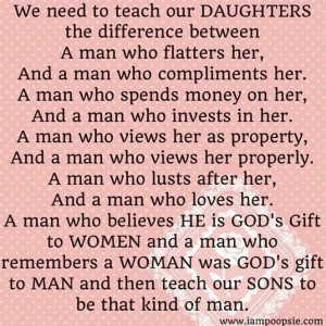 Teach daughters quote via www.IamPoopsie.com