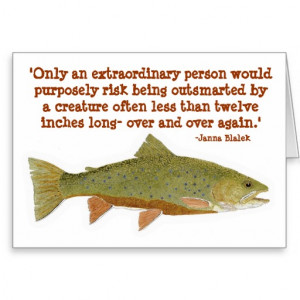 Brook Trout with humorous quote Card