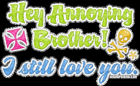 Hey Annoying Brother I Still Love You Glitter