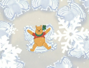 Very Merry Pooh Year_Pooh Making Snow Angels