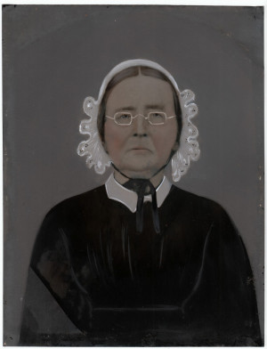 Tintype with Glasses Hand-Painted Bespeckled Bas Bleu