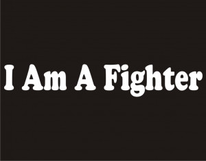 preshrunk cotton t shirt i am a fighter t shirt