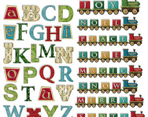 Christmas Word Art Holiday Alphabet - Christmas Sayings Digital ...