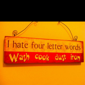 Ah, four-letter words that haunt me...