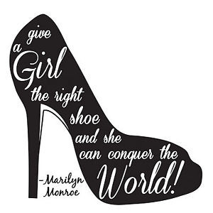 GIVE-A-GIRL-THE-RIGHT-SHOE-Marilyn-Monroe-Vinyl-Wall-Decal-Sticker-Art ...