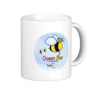 Queen Bee Mom of Twins mug