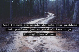 cute quote text friends true alone best dark Friendship not forest way ...