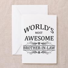 World's Most Awesome Brother-in-Law Greeting Card for