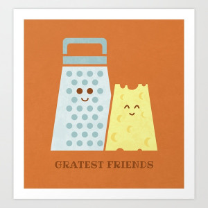 Cheesy Friendship Art Print by Teo Zirinis | Society6