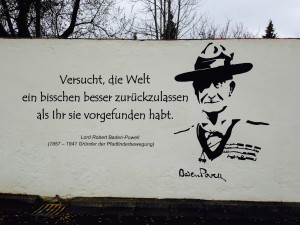 Wetmore This wall in Eichstätt quotes the Lord Robert Baden- Powell ...