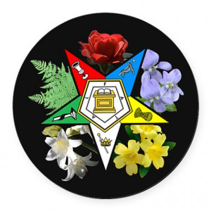 Masonic Gifts > Masonic Auto > Eastern Star Floral Car Magnet