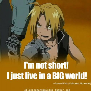 Edward Elric, He's not short, everyone else is just freakishly tall.