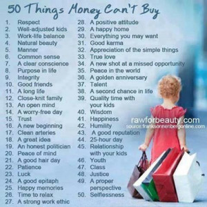 50 things money can t buy