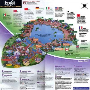 Epcot Map from 2003 Trip