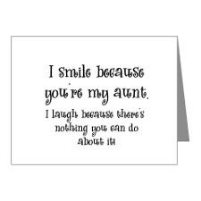 Because You're My Aunt Note Cards (Pk of 20) for