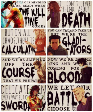 Quotes from Glory and Gore matched with characters from Percy Jackson