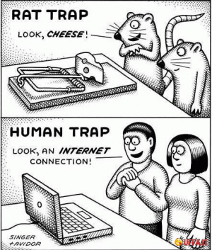 Vignetta divertente Trappola per topi... e trappola per uomini e donne
