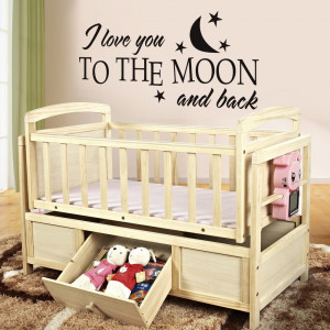 love you to the moon star amp back home decoration wall art vinyl ...