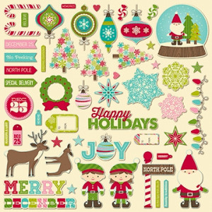 ... Cheer Chowder - Pea Pod Parts - Die Cut Cardstock Pieces - Shapes