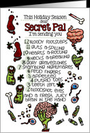 for my Secret Pal - 12 Days of Zombie Christmas card - Product #994065