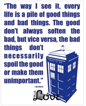 Dr Who 10th Dr Good Things Bad Things 8x10 by MadewithLove2003, $4.00