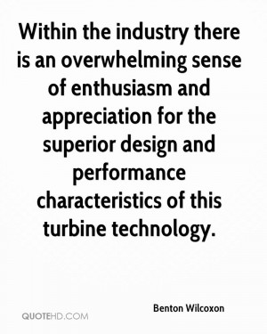 ... superior design and performance characteristics of this turbine