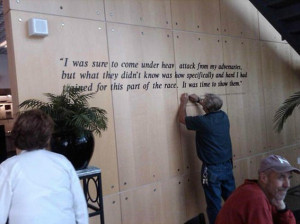 ... Lance Armstrong quote being taken down from US Olympic Training Centre