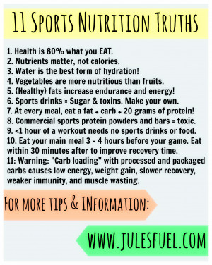 11 Simple Sports Nutrition Truths