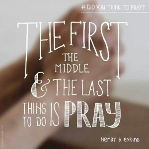 First, middle, last. Pray