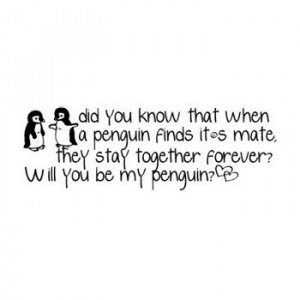 Will you be my penguin.....?