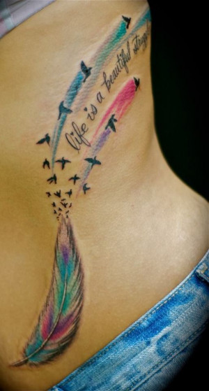 feather quote tattoo the feather to signify freedom purple feather